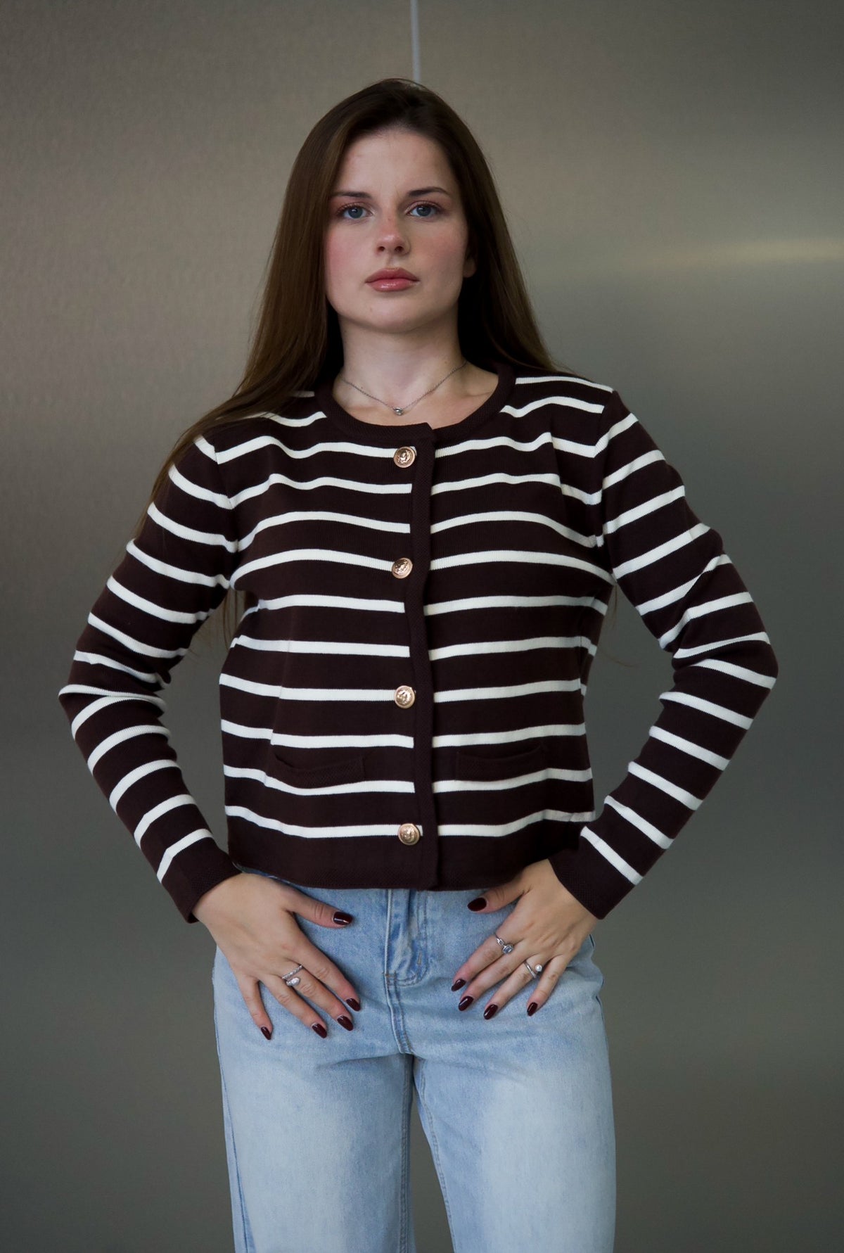 Cardigan tricotat one size (0878)