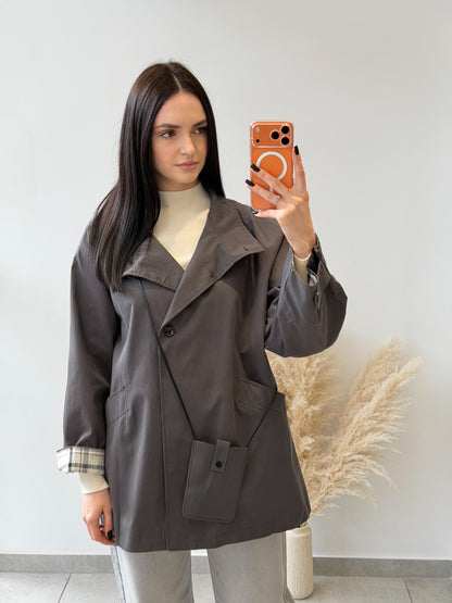TRENCH COAT ANTRACIT 88152 ONE SIZE
