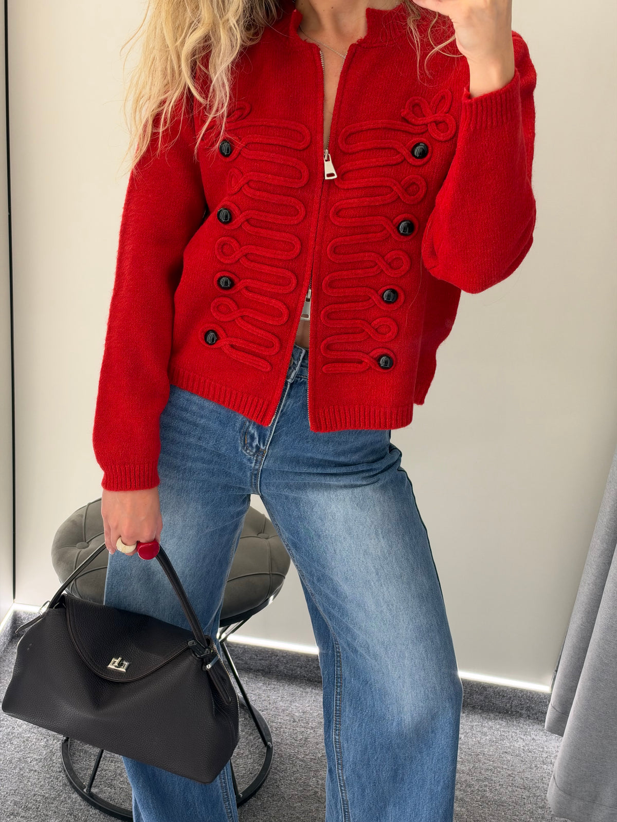 Cardigan tricotat one size (6709)