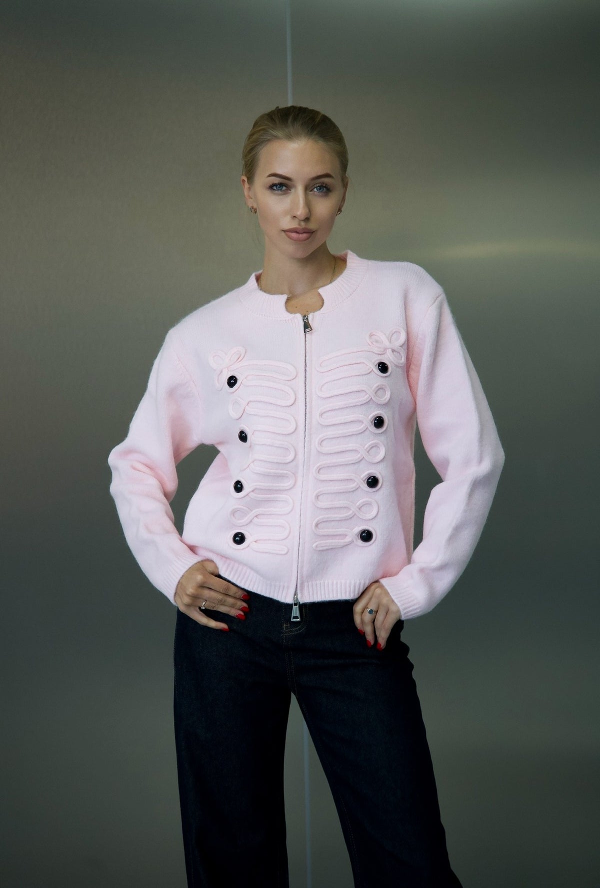 Cardigan tricotat one size (6709)