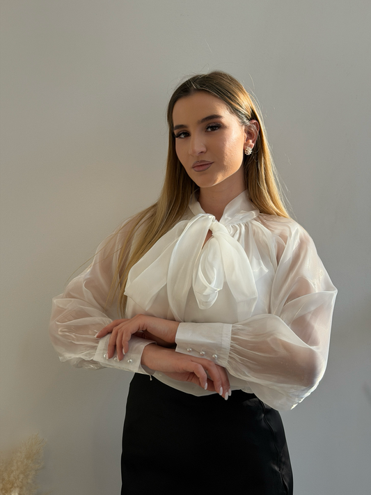 BLUZA/CAMASA  961 ALB ONE SIZE