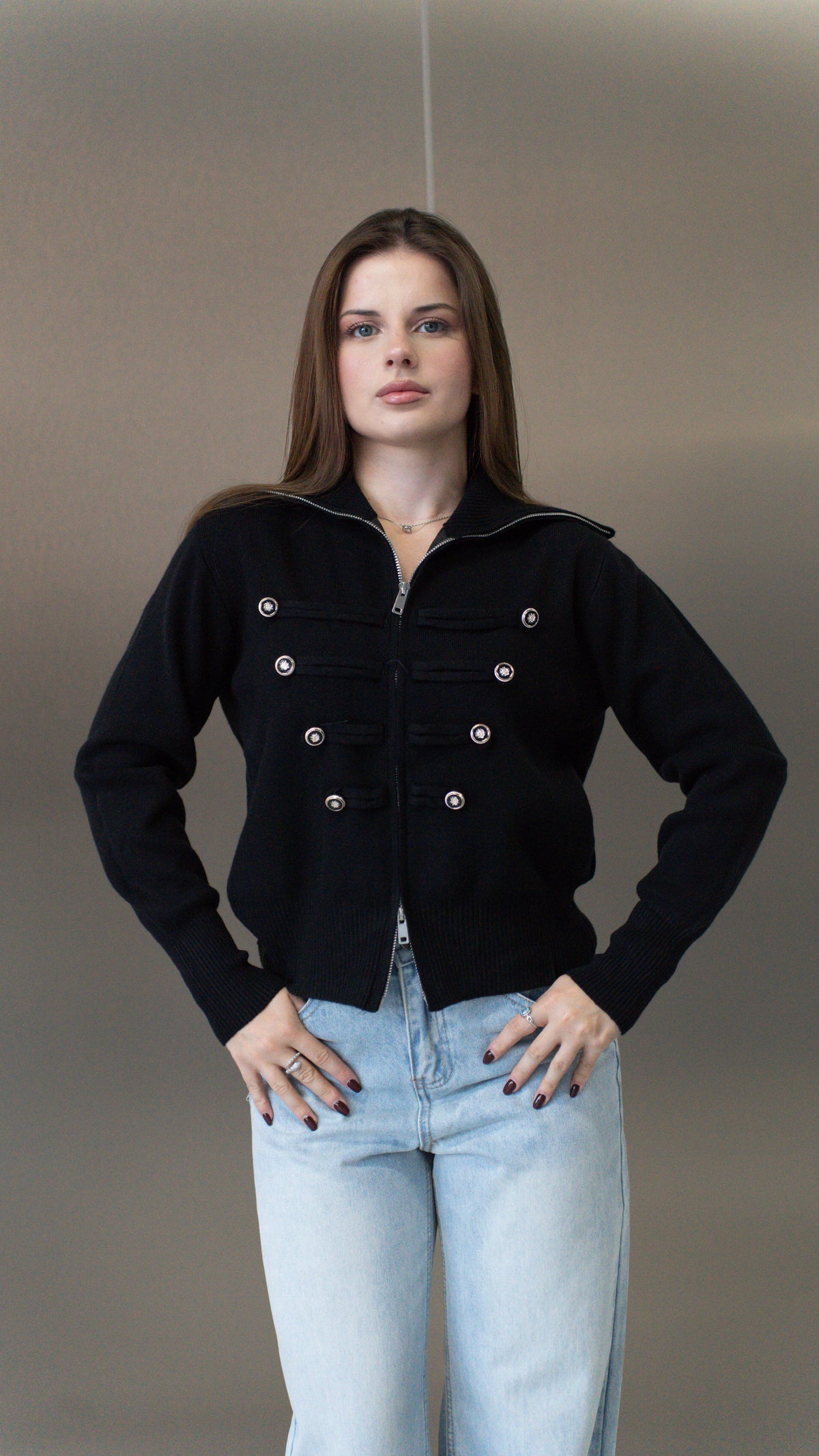Cardigan tricotat one size (q088)