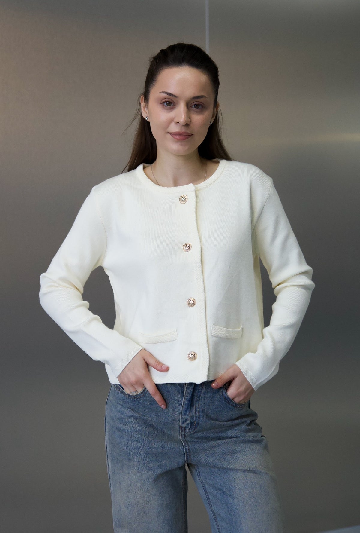 Cardigan tricotat one size (0878)