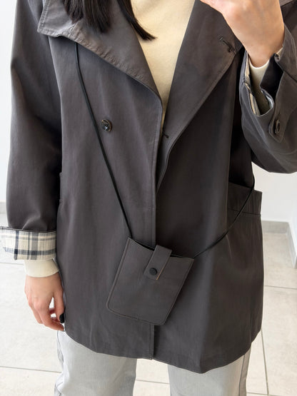 TRENCH COAT ANTRACIT 88152 ONE SIZE