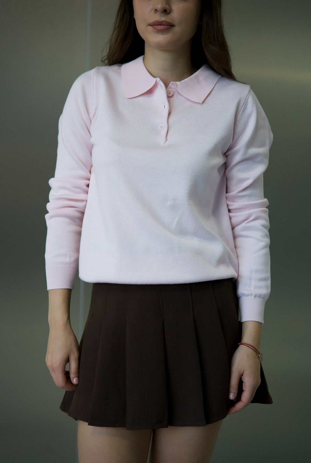 Pulover cu guler tip polo (one size 093)