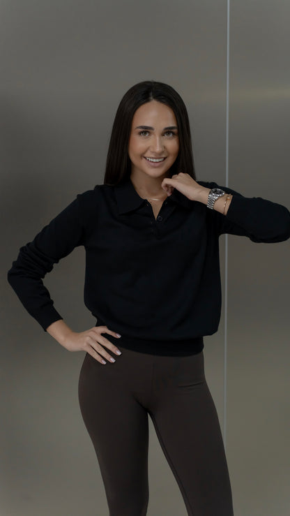 Pulover cu guler tip polo (one size 093)