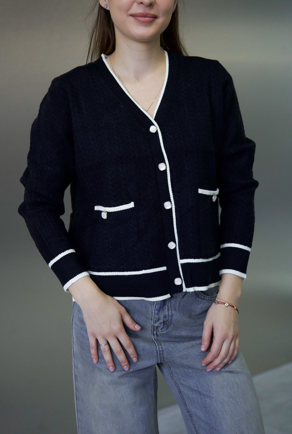 Cardigan tricotat one size (8611)