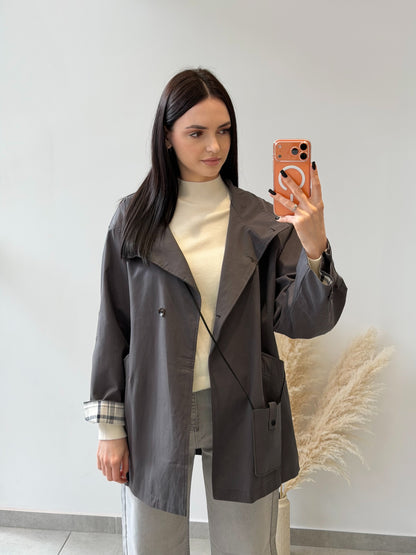 TRENCH COAT ANTRACIT 88152 ONE SIZE