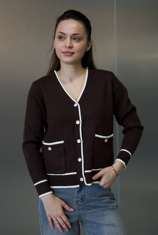 Cardigan tricotat one size (8611)