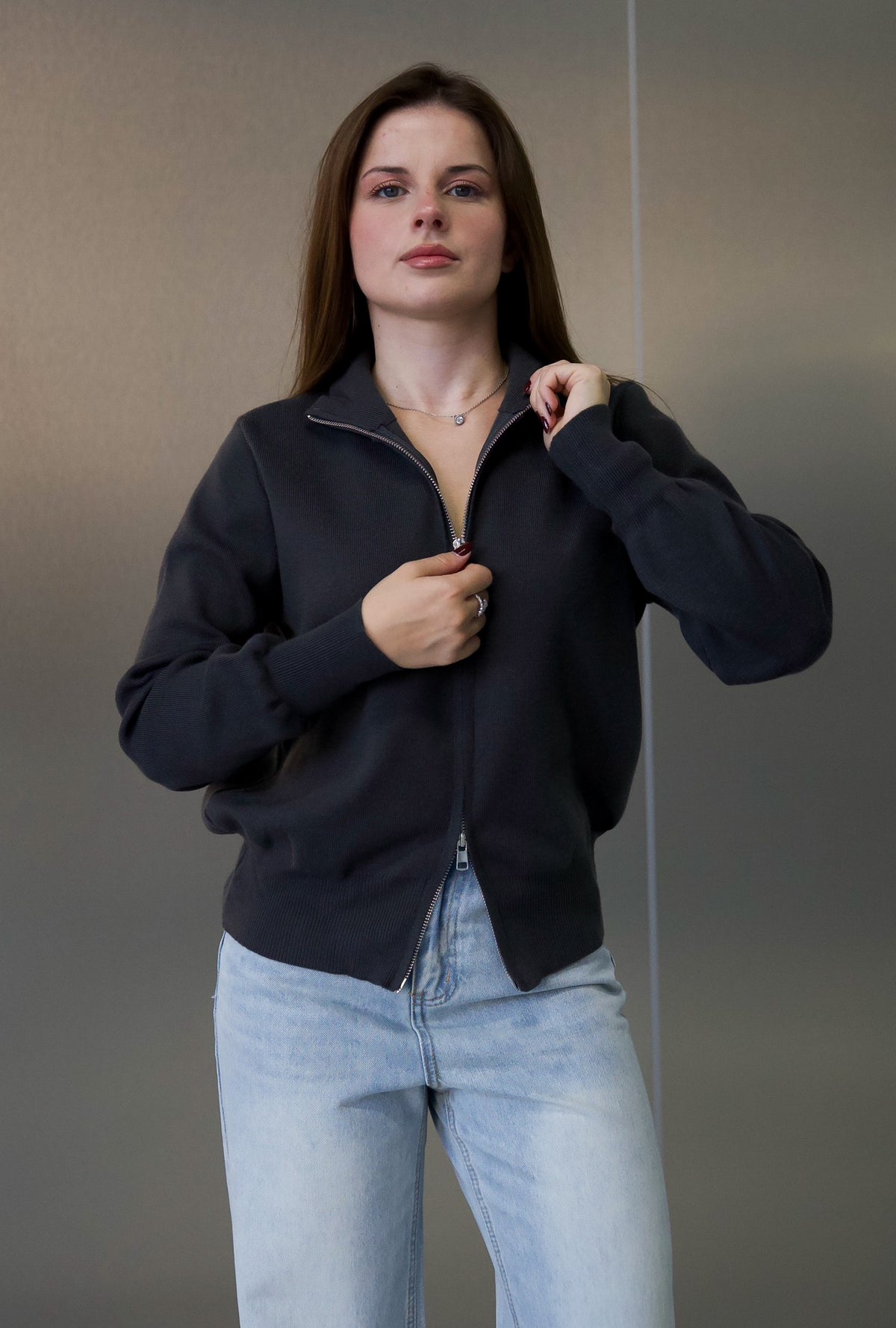 Cardigan tricotat 26374 (one size)