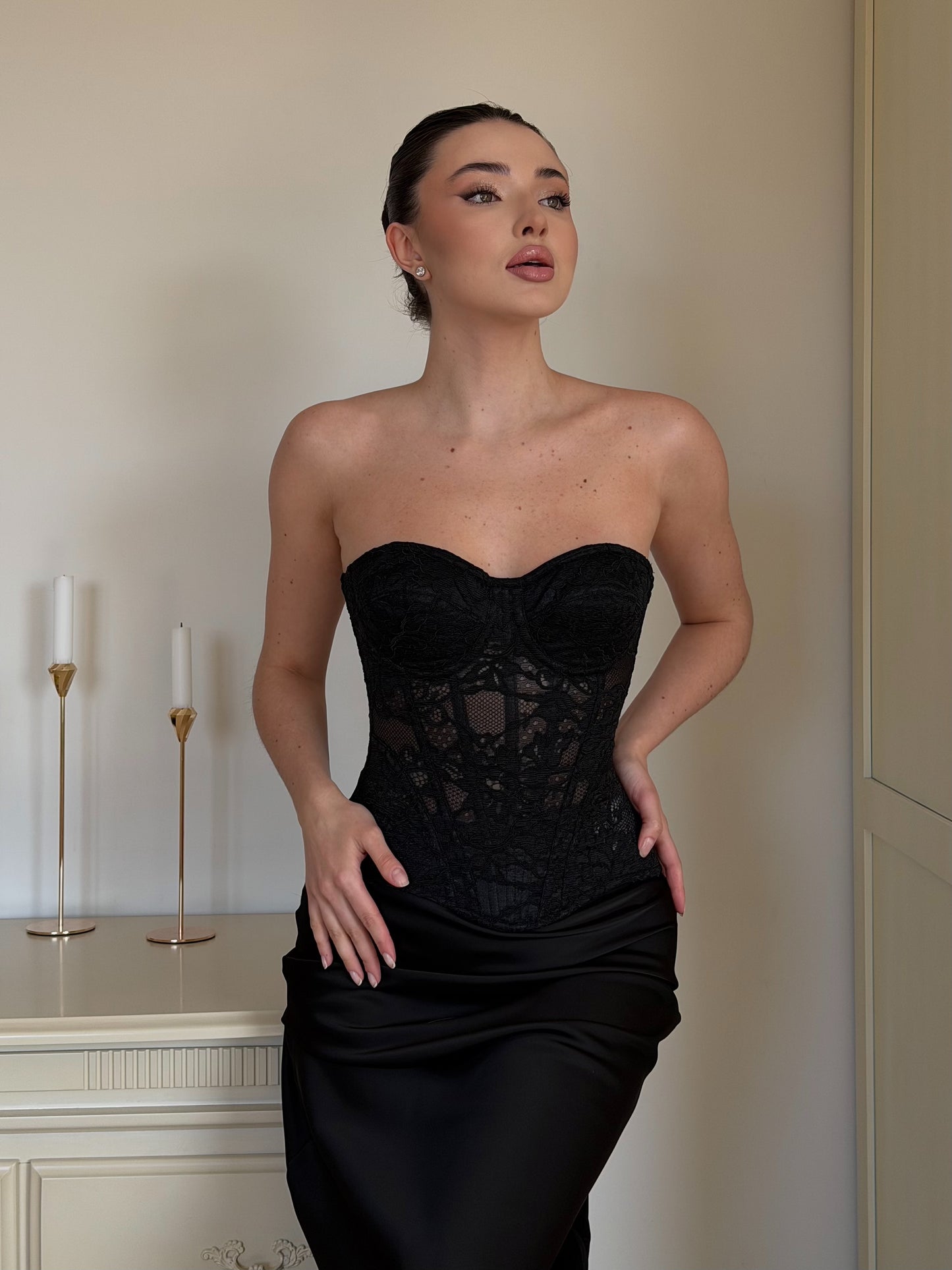CORSET 1223 NEGRU SIZE