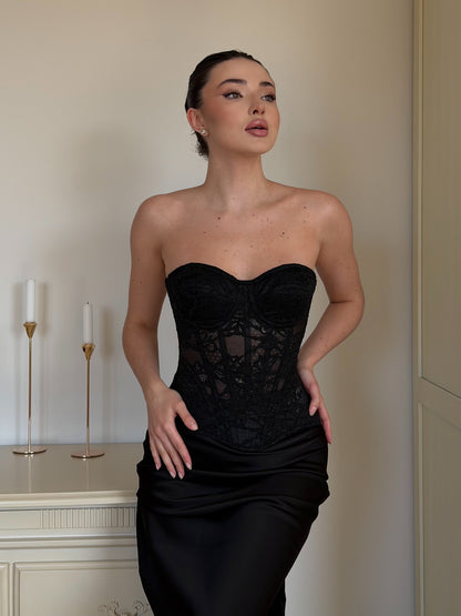 CORSET 1223 NEGRU SIZE