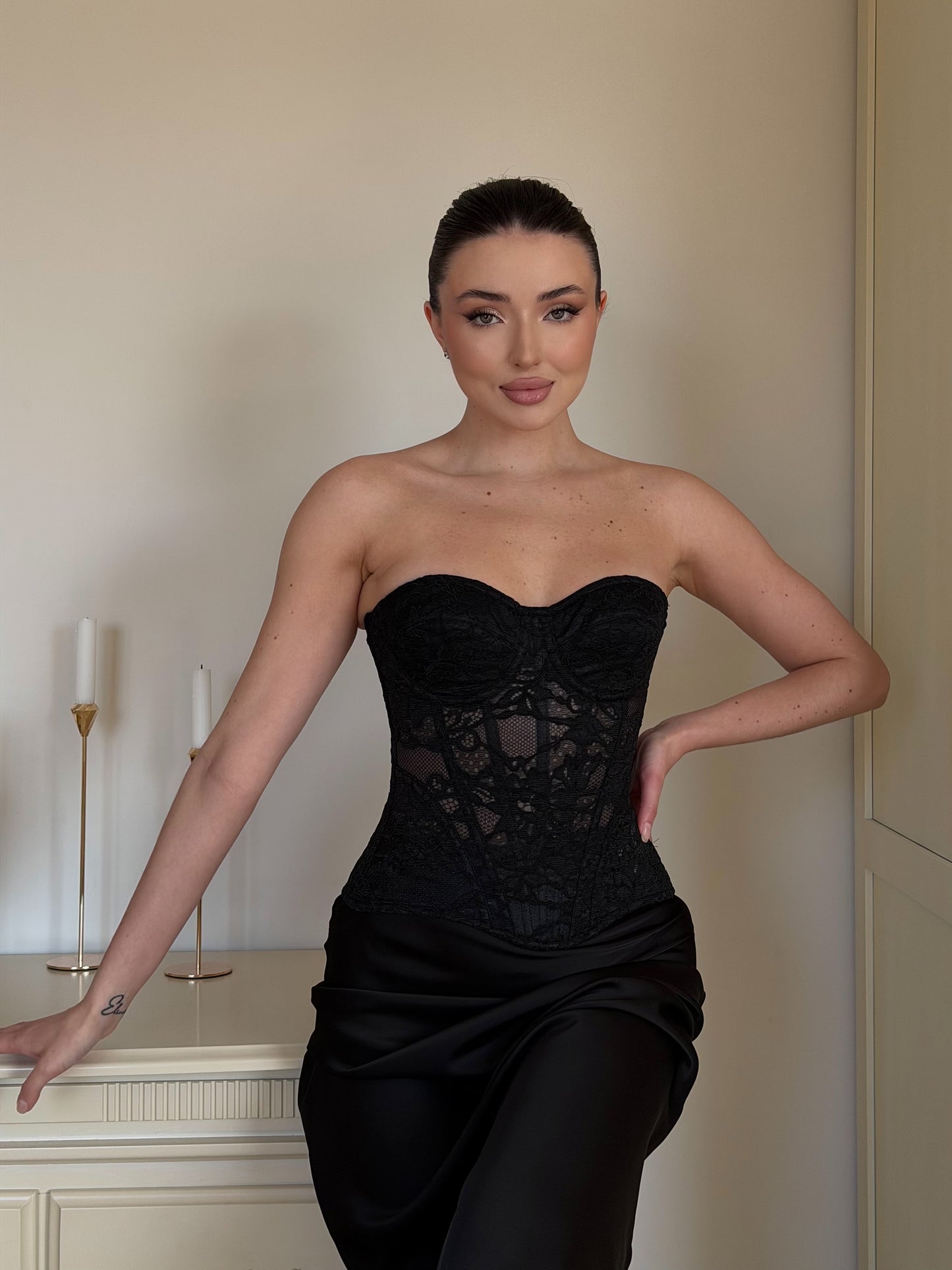 CORSET 1223 NEGRU SIZE