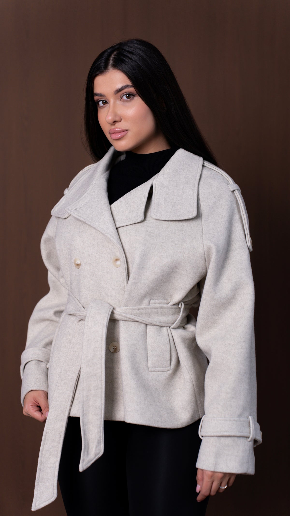 Jachetă tip palton One size (9816)