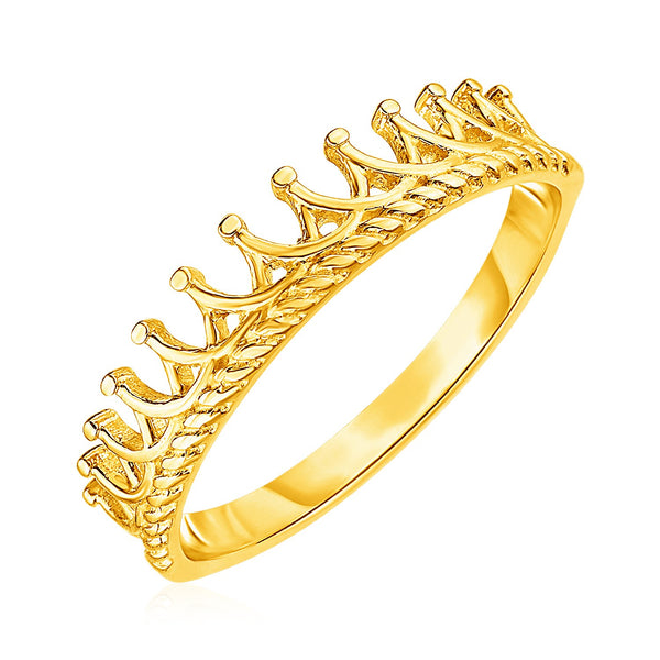 Yellow Gold 14k Crown Motif Women's Ring